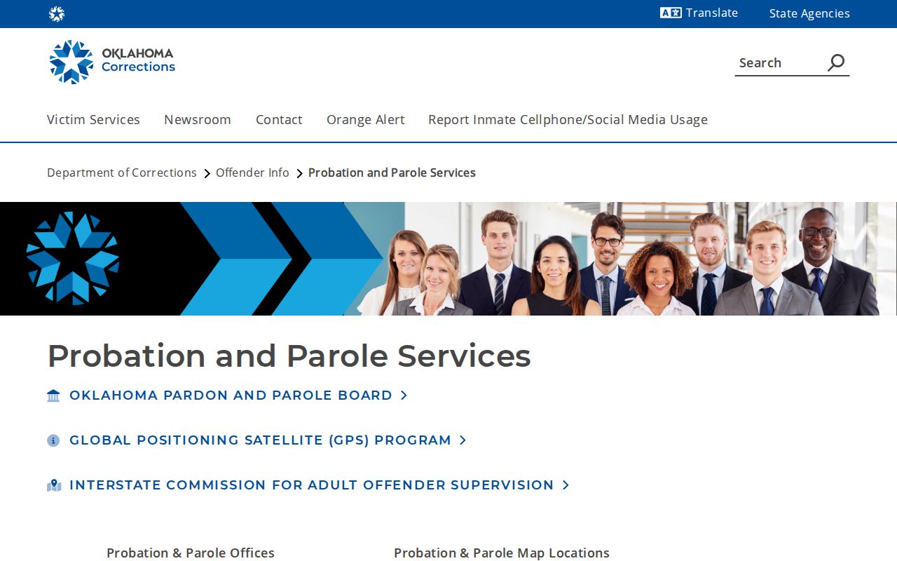 Bryan County parole and probation ODOC office directory